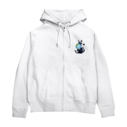 地球侵略を目論む猫 Zip Hoodie