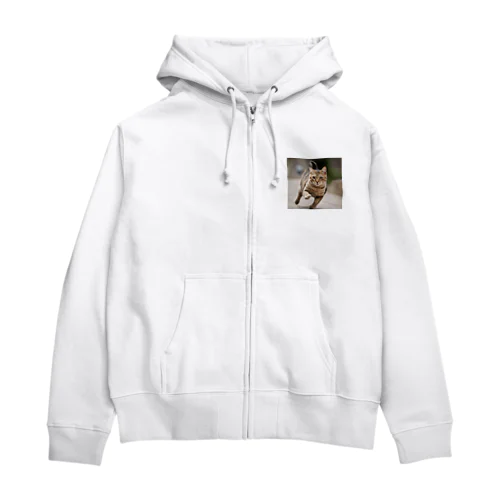 猫の追い風 Zip Hoodie