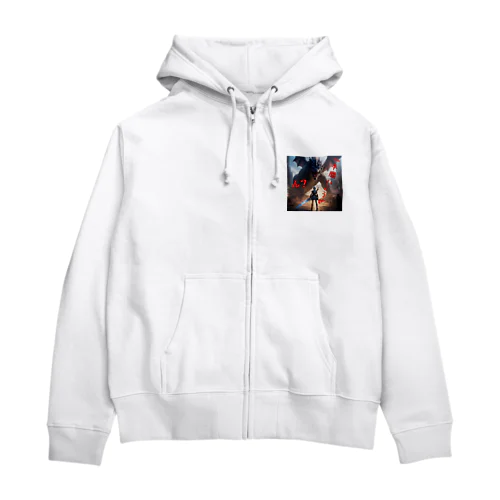 一手間いこうぜ Zip Hoodie