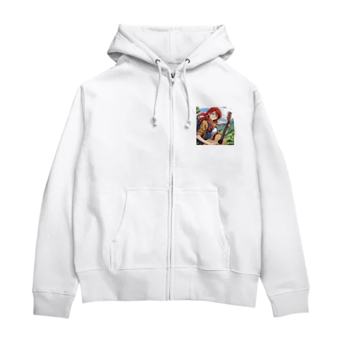 青木茜（あおき あかね） Zip Hoodie