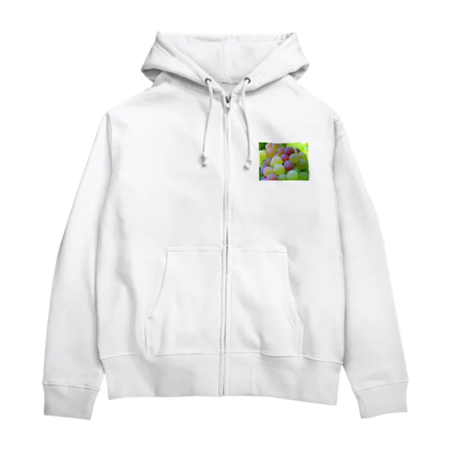 カラフルなぶどう Zip Hoodie