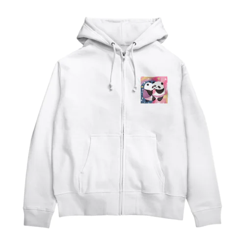 きゅんきゅんパンダ Zip Hoodie