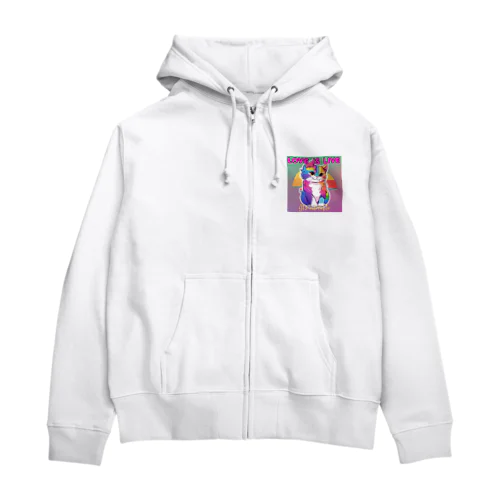 An LGBTQ cat Zip Hoodie