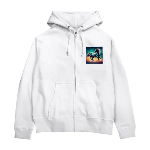 幻想的な馬 Zip Hoodie