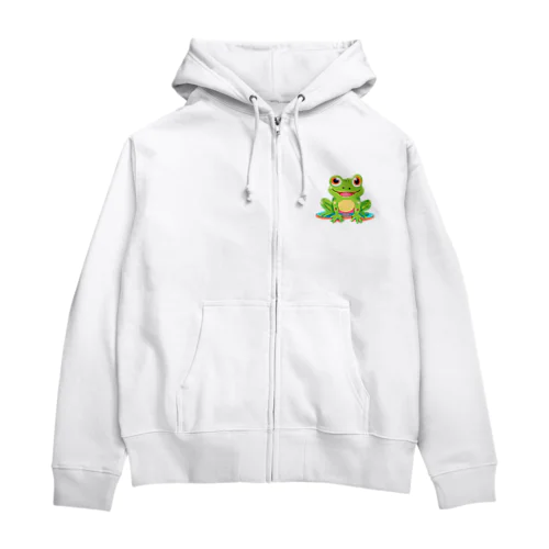 かわいいカエル Zip Hoodie