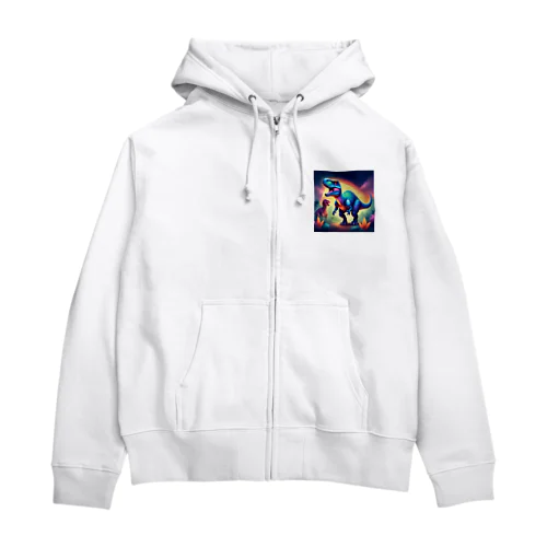 ファンタスティック恐竜 Zip Hoodie