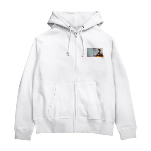 AI 飲まれるニャ！ Zip Hoodie