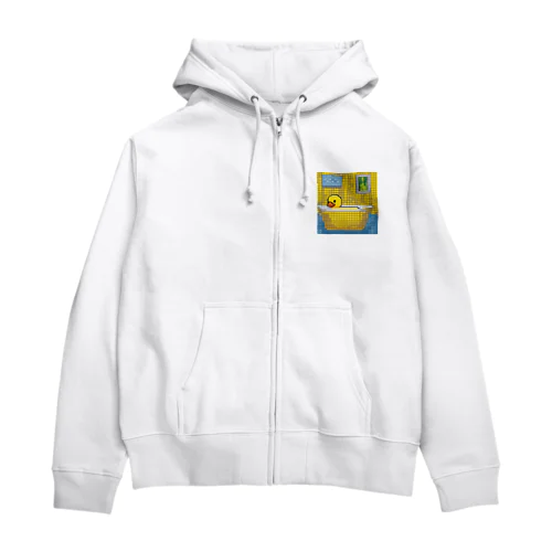 おふろであそぶアヒル君 Zip Hoodie