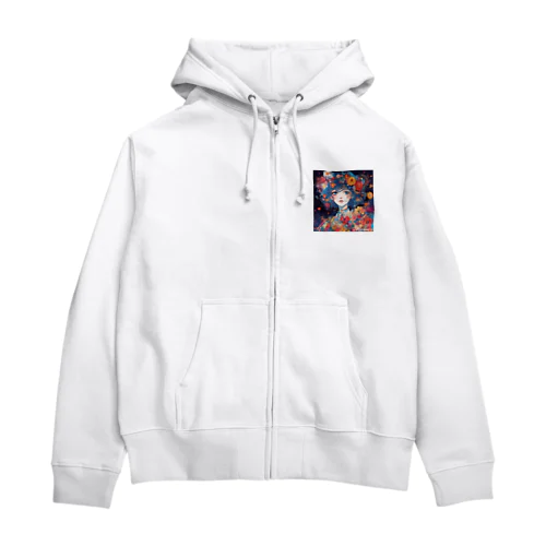 Flower Girl Zip Hoodie