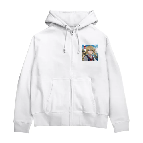 高瀬美紀 Zip Hoodie