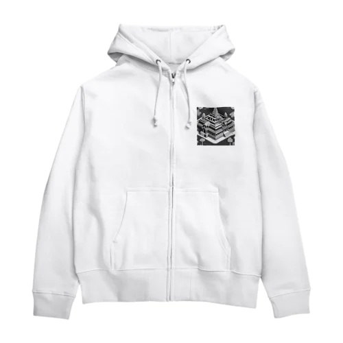 有名な観光スポットイメージ画像：アンコールワット（カンボジア） Zip Hoodie