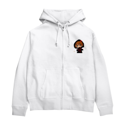 初代しのまるくんジップパーカー裏写真 Zip Hoodie