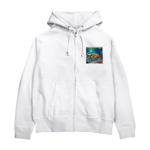 ウミガメ Zip Hoodie