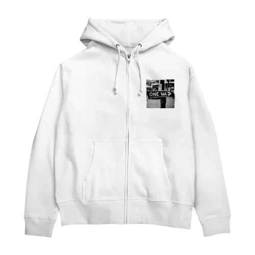 ノスタルジックな一歩通行 Zip Hoodie