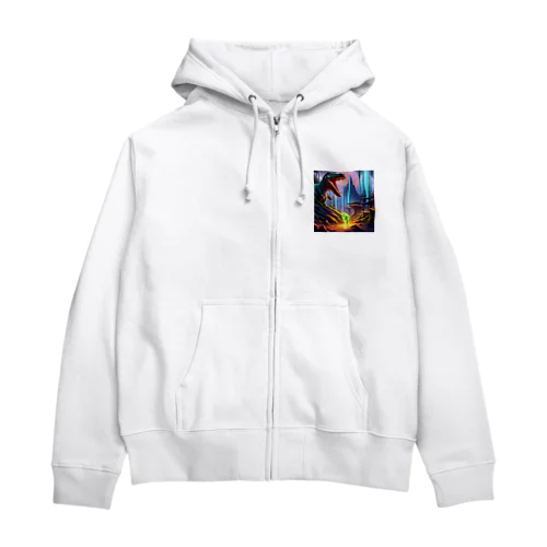 古代の巨大生物たち Zip Hoodie