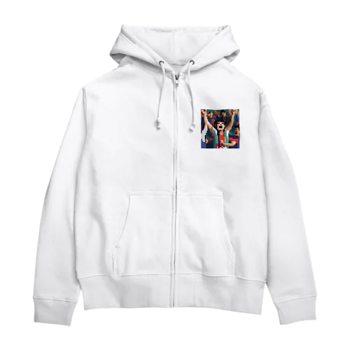 優勝イラストグッズ Zip Hoodie