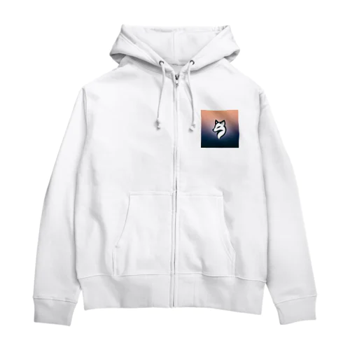 かっこいいキツネロゴ Zip Hoodie