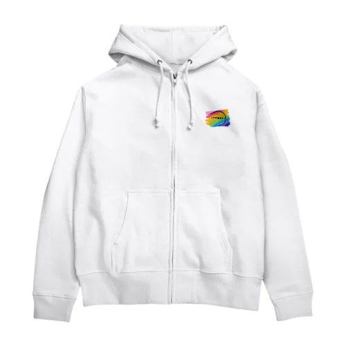 満ち欠ける月rainbow Zip Hoodie