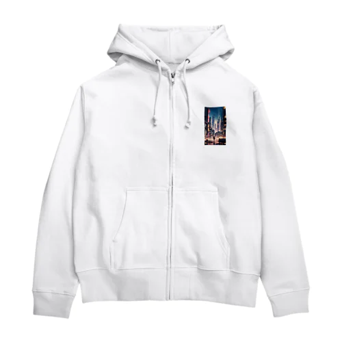 AI「ディストピアに希望の光」 Zip Hoodie