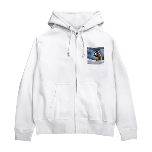 歌うマーモット Zip Hoodie