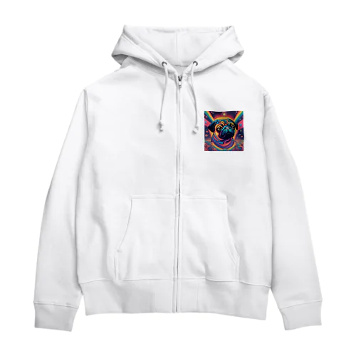 あにとら【パグ】 Zip Hoodie