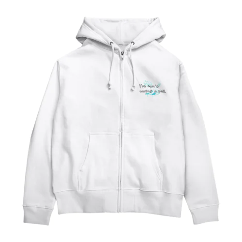 覆水盆に返らず Zip Hoodie