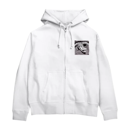 少しだけ可愛いワニさん Zip Hoodie