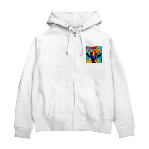 怒れるキリン Zip Hoodie