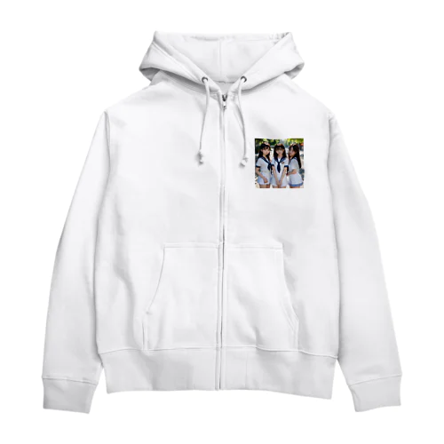 AI美女　 Zip Hoodie