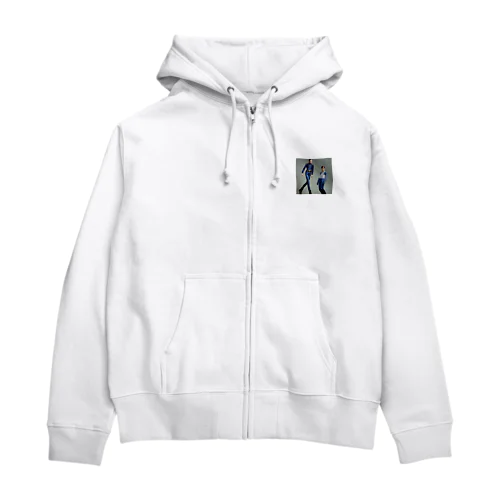 未来のジーンズ: インダストリアル・ファッション Zip Hoodie