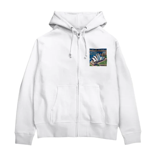 シドニーオペラハウス Zip Hoodie