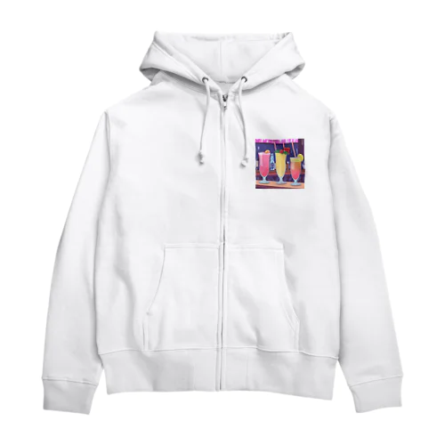 カクテル Zip Hoodie