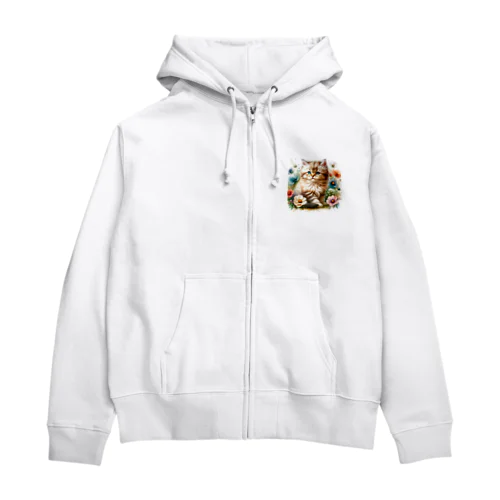 春の訪れ Zip Hoodie