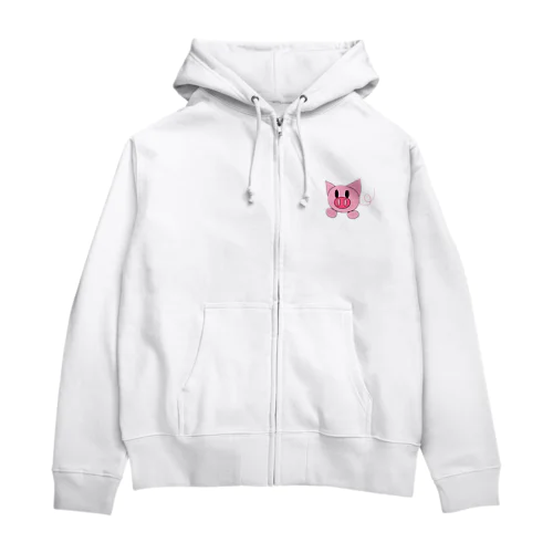 ゆきーこブタ Zip Hoodie