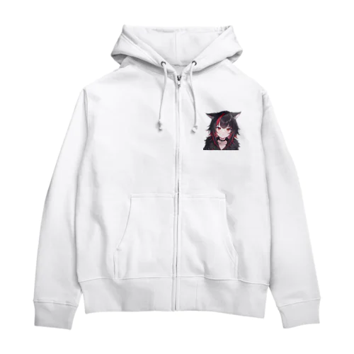 最弱プレデターあまがみグッズ Zip Hoodie