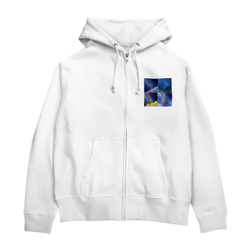 「四季と星」の4部作 Zip Hoodie