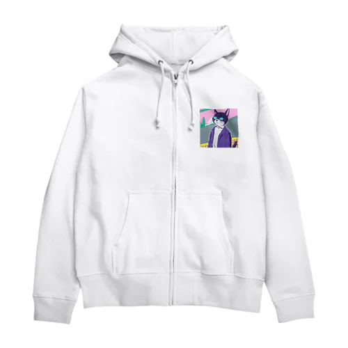 ヌコ博士 Zip Hoodie