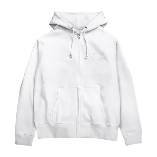 ONE FOR ALL ALL FOR ONE（white） Zip Hoodie