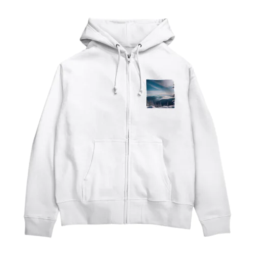 青空と山の風景 Zip Hoodie