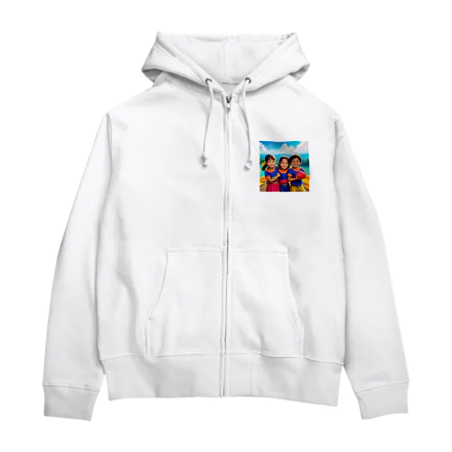 笑顔の子どもたち Zip Hoodie