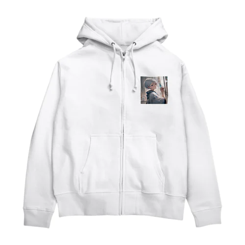 望月響 Zip Hoodie