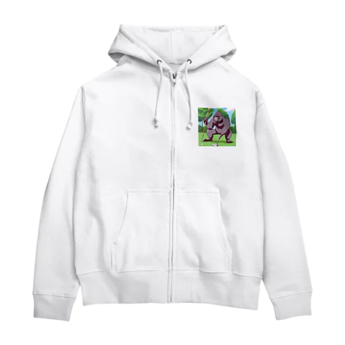 ゴルファーゴリラ Zip Hoodie