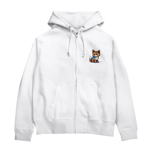 pikuneko　ペイントまみれ Zip Hoodie