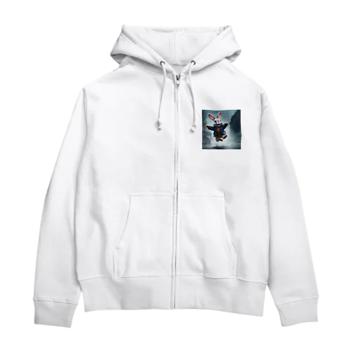 雨の日もはっぴーらびっと Zip Hoodie