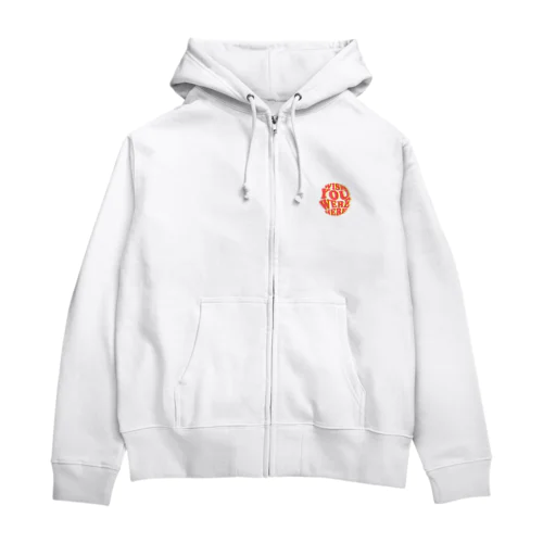 かわいいロゴ Zip Hoodie