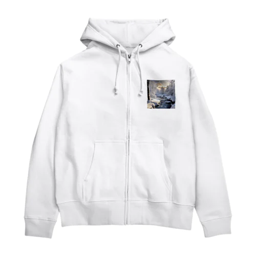 雪景色グッズ Zip Hoodie