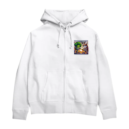 torannsufo-mu　ぶろっこにゃん Zip Hoodie