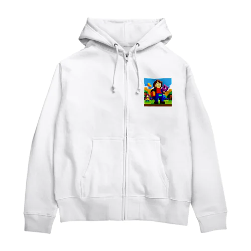 ドット君冒険の始まり Zip Hoodie