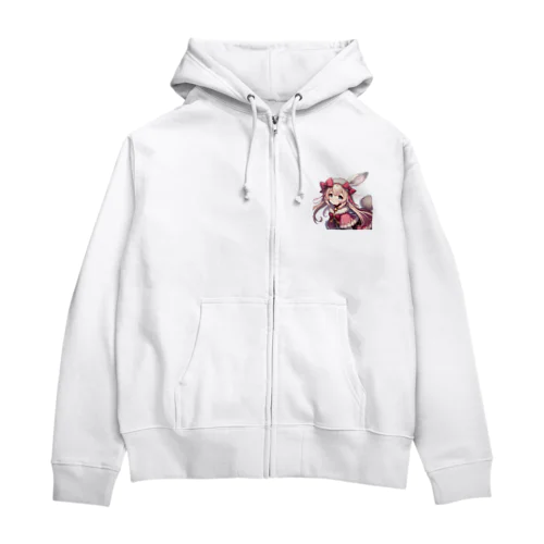 うさ乙女。 Zip Hoodie