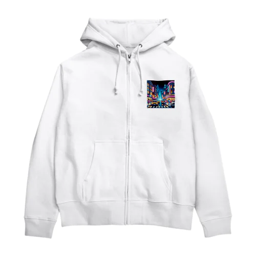 懐かしい80年代の雰囲気 Zip Hoodie
